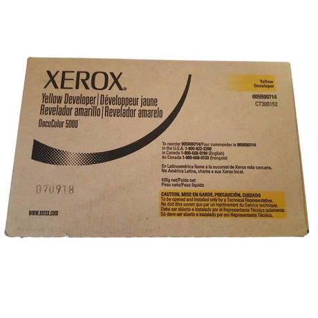 Xerox 005R00714 eredeti sárga developer DocuColor 5000 nyomdagéphez