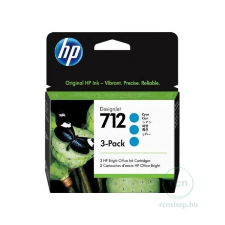 HP DesignJet 712 tintapatron 3 pack nyomtatófejhez ciánkék 29 ml (3ED77A)